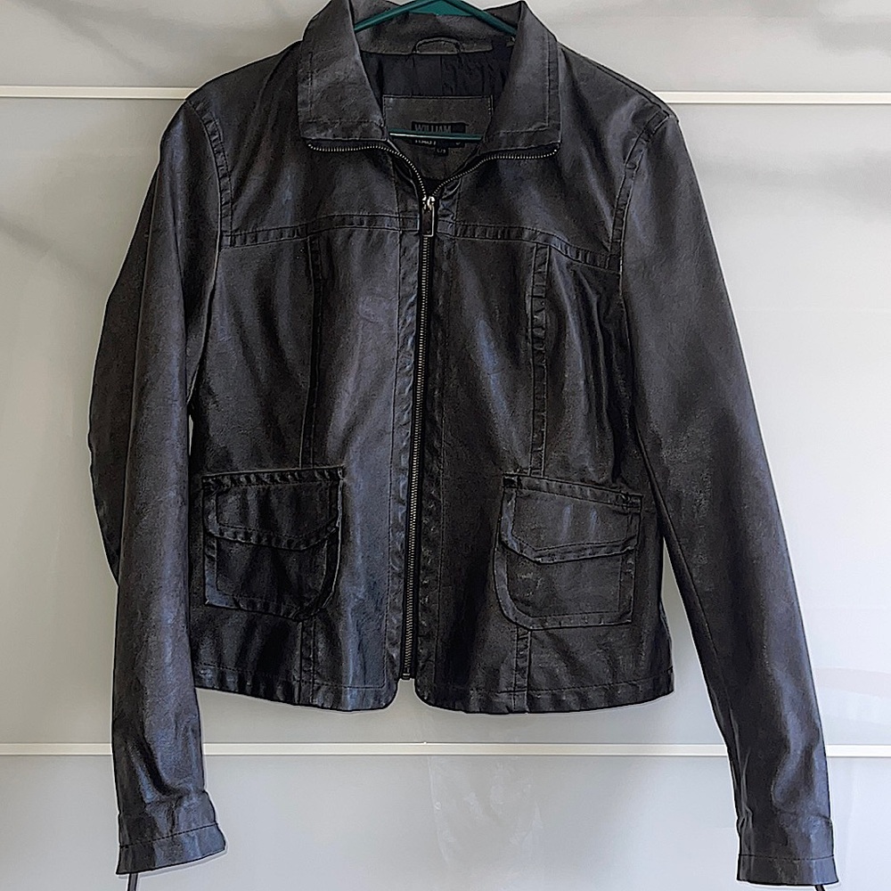 William Rast like new soft like leather jacket. Super trendy for a night out.